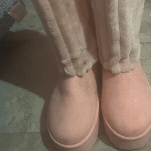 Pink Platform Boots